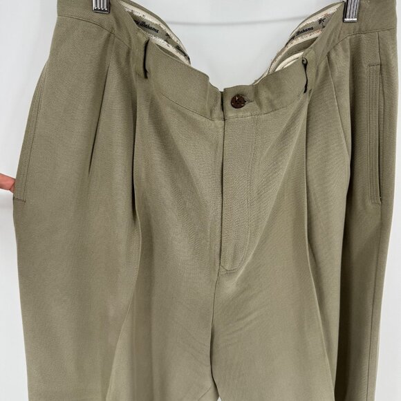 Tommy Bahama Vintage Relaxed 100% Silk Pleated Dress Pant - Picture 5 of 11